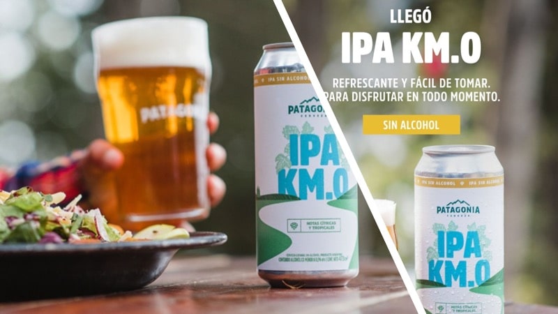 Cerveza Patagonia IPA Km 0 Sin Alcohol